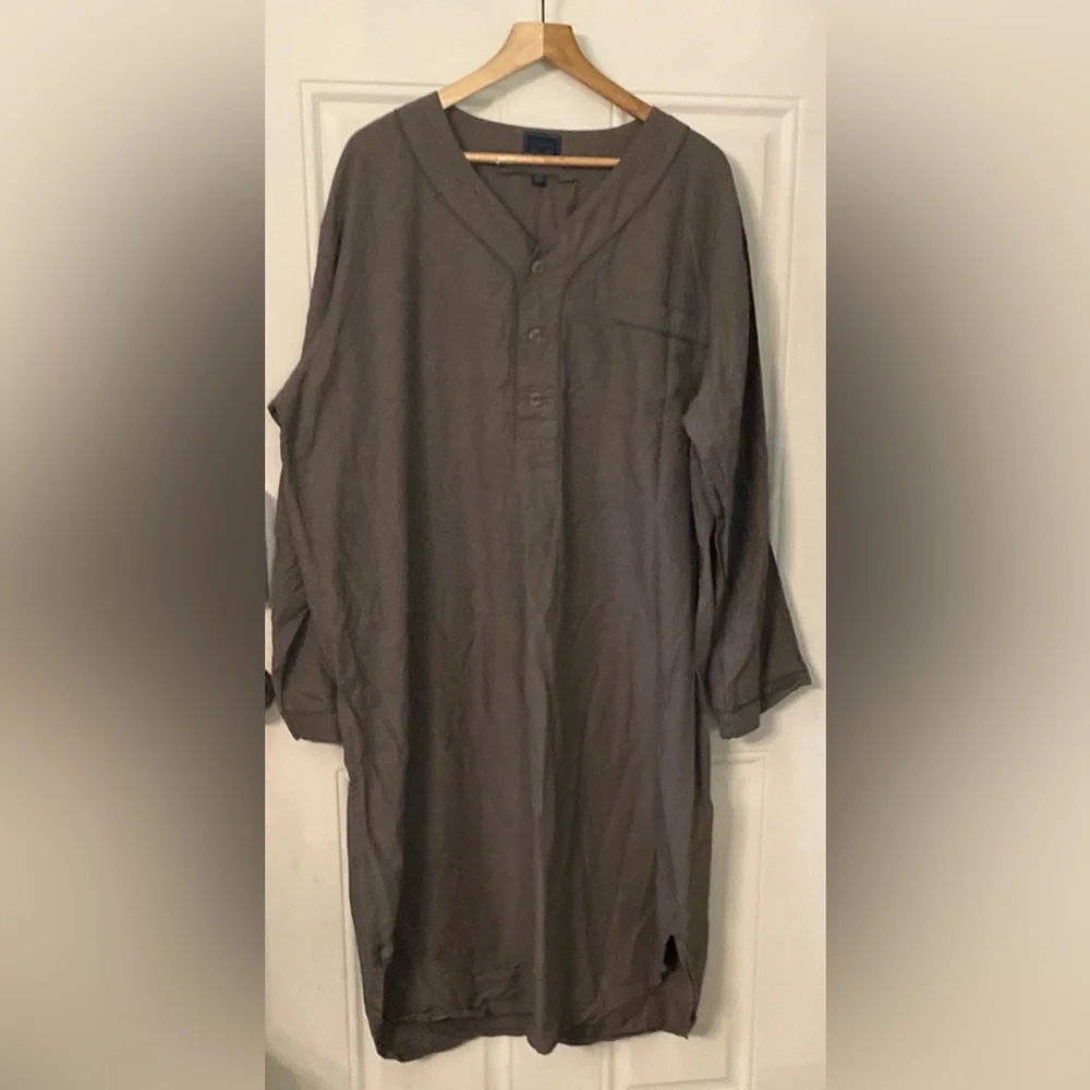 Majestic International Charcoal Gray Night Shirt - Picture 3 of 9